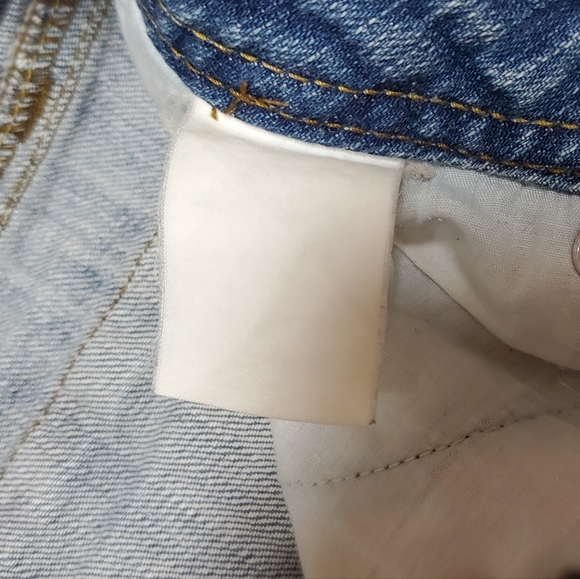 Vintage 90s LEI Ashley Low Rise Paneled Mid Wash Stretchy Denim Maxi Skirt 4 - Picture 12 of 12